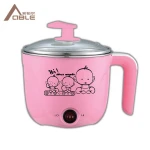ABLE 1.0 Liter Electric Mini Cooking Hotpot Soup Pot Set Kitchen Skillet Mini Electric Noodle Pot