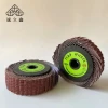 Abrasive cloth flap polishing wheel for furniture