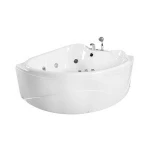 Acrylic air bubble & whripool corner 2 person bathtub pillow massage bathtub bathtub