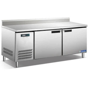 Air Cooling 220V 60Hz Hotel Equipment Side By Side Horizontal Commercial Counter Top Display Industrial Kitchen Refrigerator