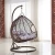 Import Aluminium frame basket shaped outdoor patio hanging furniture wicker cane swing chair from China