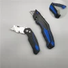 Aluminum alloy retractable utility safe heavy duty utility knife cutter set with 3PCS replacement T style blade