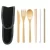 Import Amazon best seller bamboo fiber tableware cutlery set Portable Eco Friendly bamboo tableware bamboo travel utensil set from China