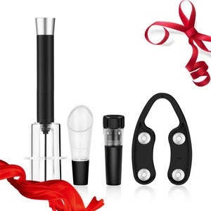 Amazon Customized Wine Gift Set Gold Image for Screw Cap, Air Pump Wine Bottle Corkscrew Gift Set for Wedding Accessories