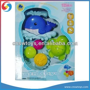 baby bath set with dolphin toy and bathing cup