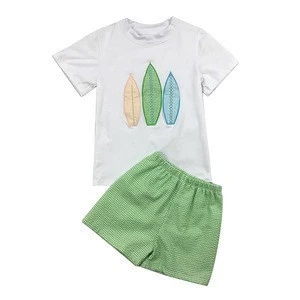 Baby Boys Clothing Sets Summer Baby Boy Clothes Suits T-shirt+Seersucker Short 2Pcs Outfit