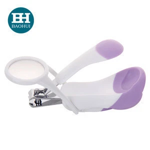 Baby care Nail Clipper with Magnifier lens OEM Bpa free