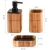 Import Bamboo Bathroom Accessory Set Acacia Wood 3 Pieces Includes Bathroom Soap Dispenser Bathroom Tumbler Soap Dish Accessories from China