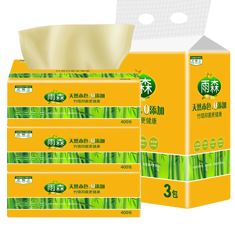 Bamboo Facial Tissue Bulk 4 Ply 100 Count Individual Travel Packs Necessities Bulk 3Packs 1Bag