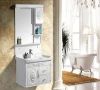 Bathroom vanities 800x480mm pvc vanity mirror cabinet bathroom with ceramic washbasin classic style