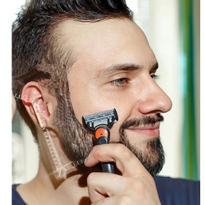 Beard barba moustache Shaping Template shave Shape style styling comb care brush Tool Shower Salon Beard Shaving