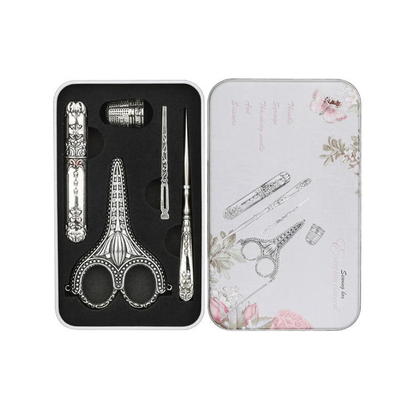 Best selling red copper 3cr13 steel needlework scissors with shell to prevent accidental injury