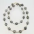 Import Black tahitian cut pearl with 18K gold and 18K white gold necklace 8mm to 9.7mm from Japan