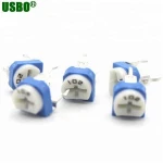 Blue and white 50v horizontal 50k adjustable trimming potentiometer