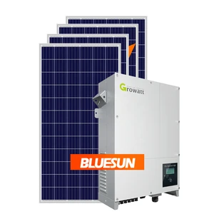 Bluesun 10kw solar system grid tie wifi roof mount 10000 watt solar panel mounting system