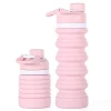 Bpa Free Customized Silicone Foldable Sport Collapsible Water Bottle Wholesale