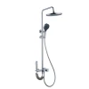 Brass Wall Mounted Bathroom Shower System Set Cold Hot Waterfall Shower Faucet Mixer