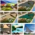 Import Brown Retractable Pergola Canopy Shade Cover Slide on Wire Hung Canopy Replacement Shade Cloth Wave Shade Sail Awning from China