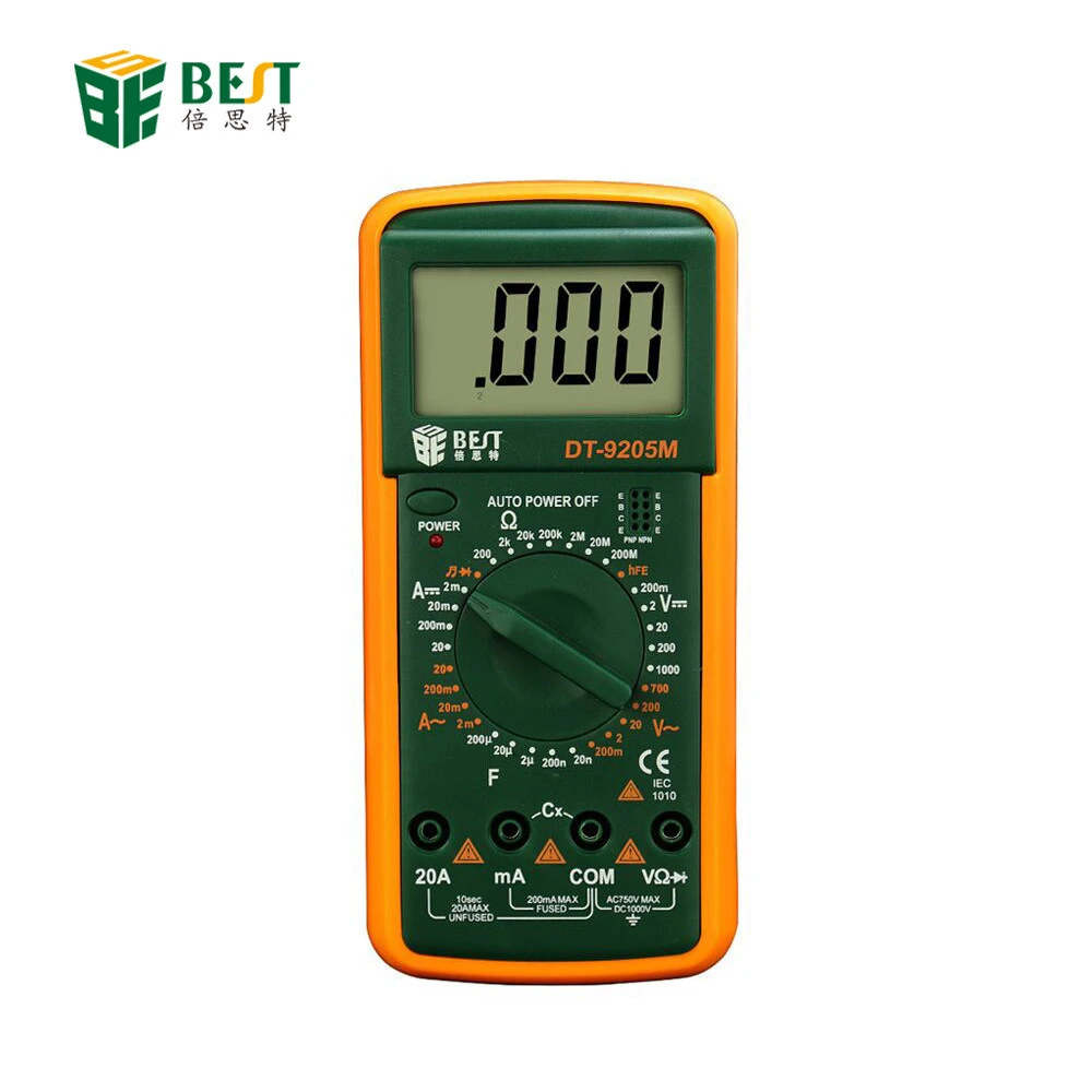 BST dt9205a/m Professional Production lcd display voltage current resistance clamp multimeter