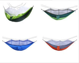 Camping Hammock with Mosquito Net Lightweight Portable Double Parachute Hammocks for Hammock Camping