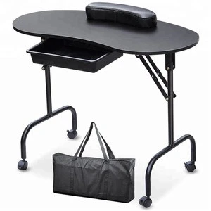 can fold portable nail table nail salon manicure table for nail pedicure