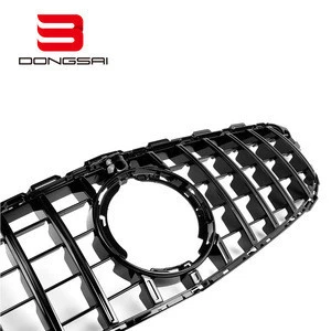 Car tuning front bumper grille for Mercedes C Class W205 LCI GT style mesh grille