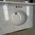 Import Carrara  White Solid Surface 2cm vanity counter top vanity top with sink from China