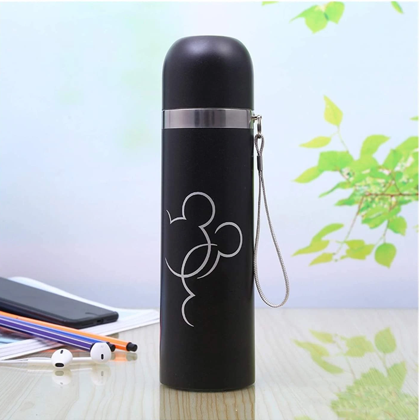 Cartoon Thermos Cup Bullet Stainless Steel Thermos Bottle 500ml Vacuum Flask