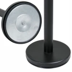 cast iron base stainless steel belt crowd control retractable barrier queue stanchion pole