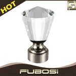 CB152 crystal metal curtain finals for shower curtain pole
