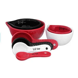 Ceramic Measuring Cup and Spoon set Kitchenware Cat Measuring Tool