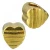 Import Charm jewelry heart shape hollow metal spacer beads from China