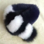 Charming winter real fox fur scarfs