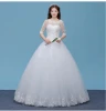 Cheap And Elegant White Bridal Wedding Dress Wedding Gown China With Sleeves And Lace