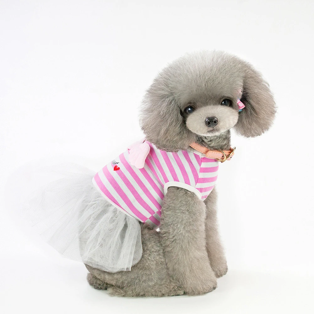 Cheap On Sale Pet Dress Puppy Dog Tutu Wedding Party Skirt  Dog Dress Luxury Apparel