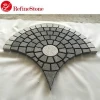 cheap outdoor driveway paving stone on mesh for sale,China black granite stone driveway pavers