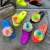 Import Cheap Price 60 pairs one carton PVC Indoor Cute Kid Slippers Fur Ball Design For Children Slides Outdoor Slippers from China