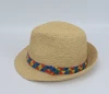 Cheap promotional womens straw sun hat fashion design cowboy summer hats top selling hat cowboy women