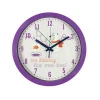 Cheap round decorative plastic wall clock for promotional