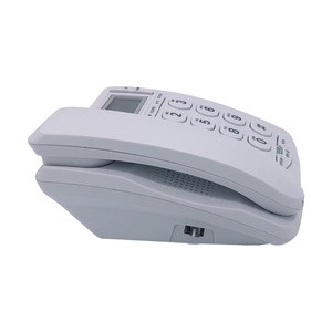 Cheap White Wall Desk Caller ID Display Telephone Phone with Speakerphone and memory/Call Waiting