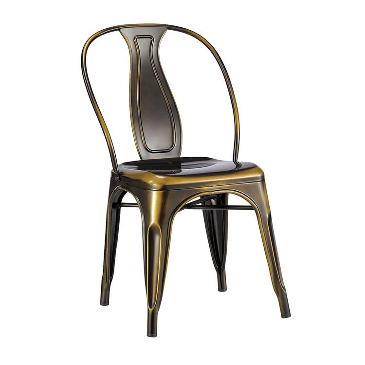 Cheaper price powder coated commercial furniture restaurant classic vintage industry metal chairs dining chair for dining room