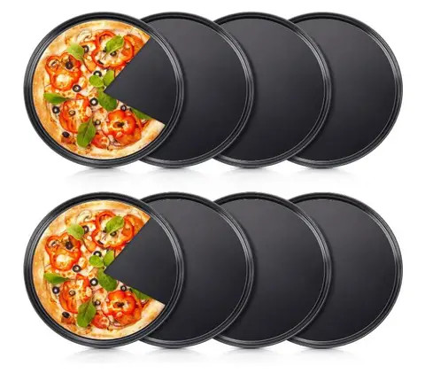 chengke 6-9-12 "round shallow pizza pan Pizza Pan Household Air Fryer Oven pizza pan mold
