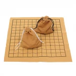 Children Educational Toy Go Chess Game Set With Suede Leather Sheet Board