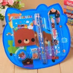 Childrens Learning Goods Cartoon Lovely kids school stationery gift set