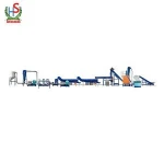 China automatic plastic waste pet bottle crushing machine, pet bottle washing and crushing machine