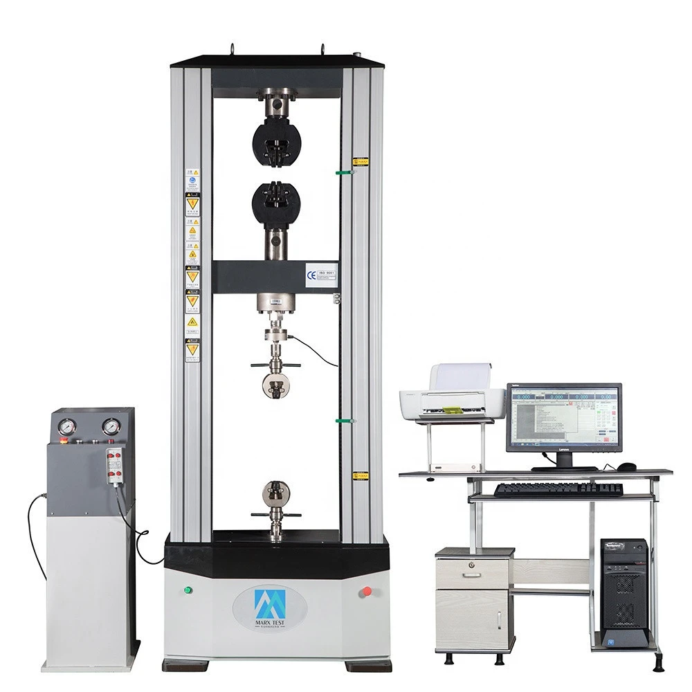 China Electronics Double Test Spaces Hydraulic and Manual Clamp Fixtures Tensile Testing Machine 200KN 300KN