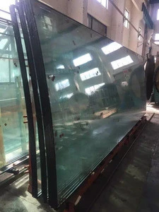 China factory supplier for low iron/extra clear low E jumbo size curved laminated tempered glass