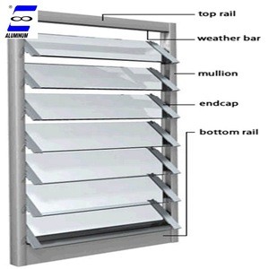 china manufacture suppliers glass louver shutter
