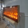 China supplier 1400*200*460mm Titanium Golden color frame led 12w-36w wall inserted electric fireplace