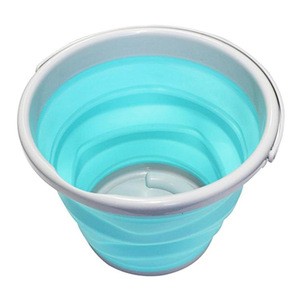 China supplier 5L-10L tpr material foldable ice bucket collapsible bucket